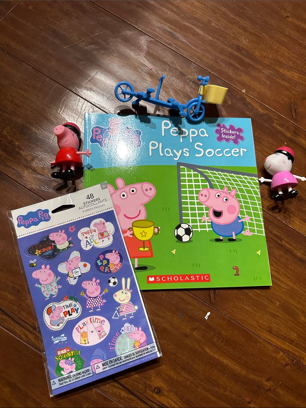 Peppa Pig Jazwares Cycling Friends Suzy Sheep Bike Book Stickers Lot